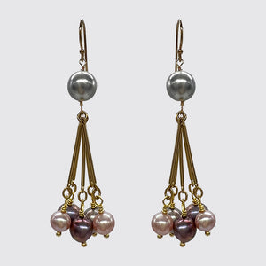 Multi Tone Freshwater Pearl Earrings