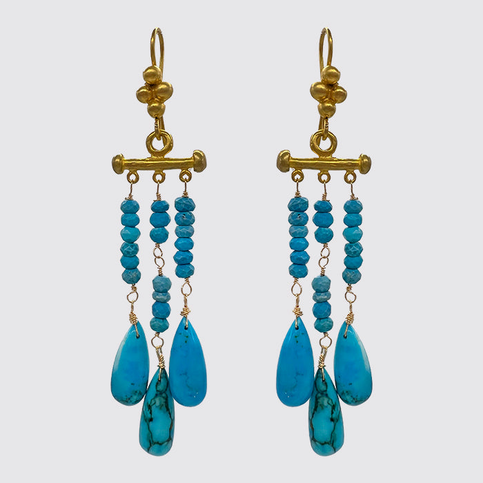 Long Dangle Turquoise Earring