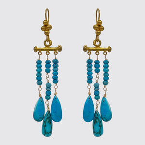 Long Dangle Turquoise Earring