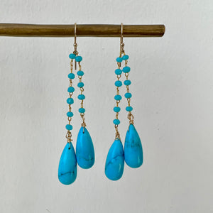 Double Turquoise Drop Earring