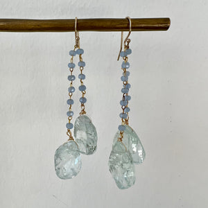 Aquamarine Chalcedony Dangle Earrings