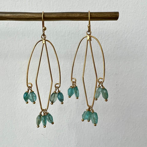 Framed Apatite Earrings