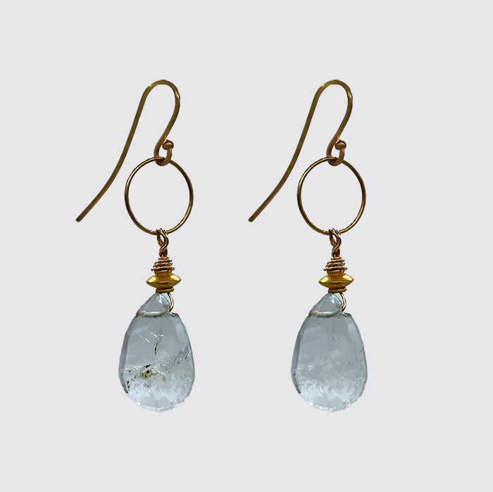 Aquamarine Briolette Drop