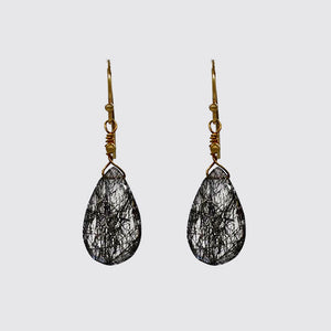 Rutilated Quartz Teardrop Earrings