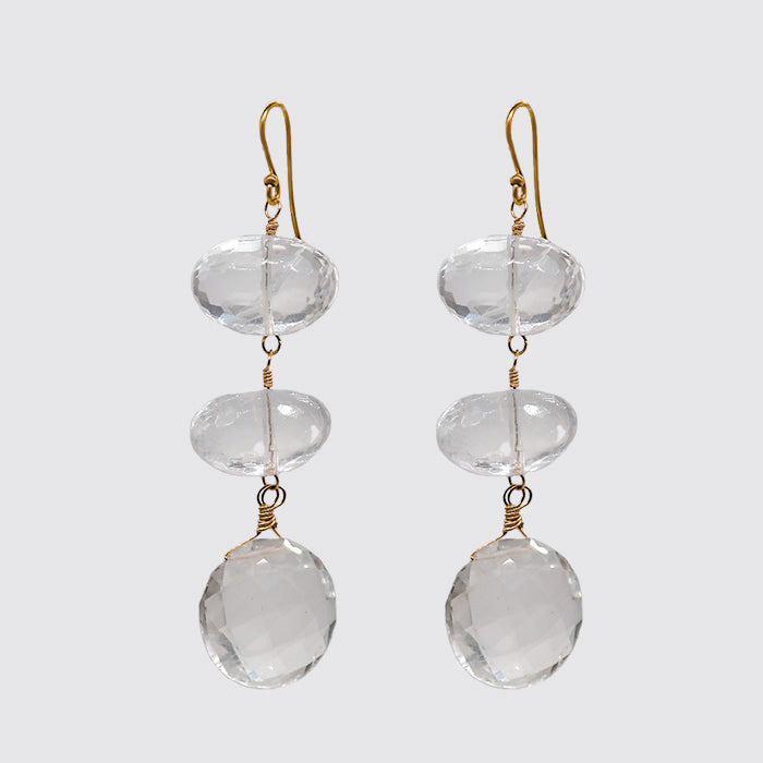 Rock Crystal Triple Drops