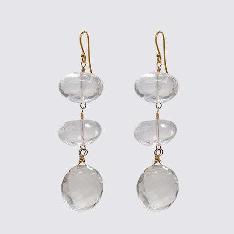 Rock Crystal Triple Drops