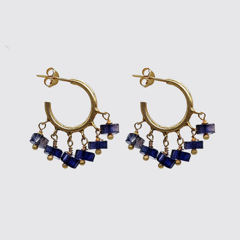 Iolite Baby Hoops