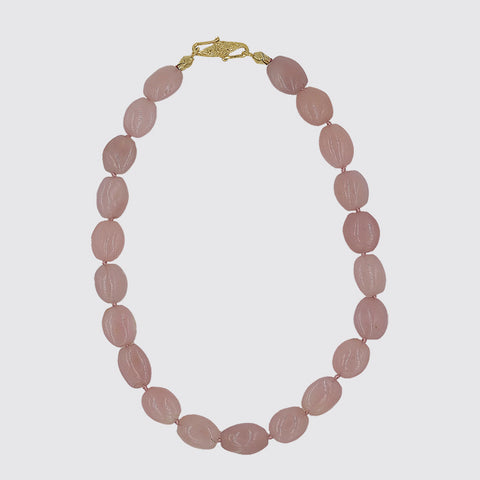Pink Moonstone Knotted Necklace