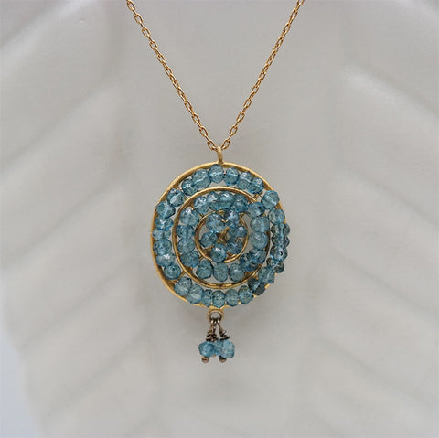 Hand Wrapped Apatite Pendant