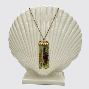 Multi-stone Tassel Necklace