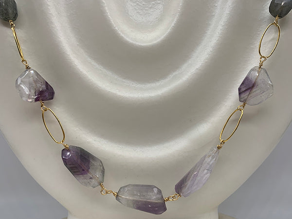 Mixed Gem Stone Roasry Necklace