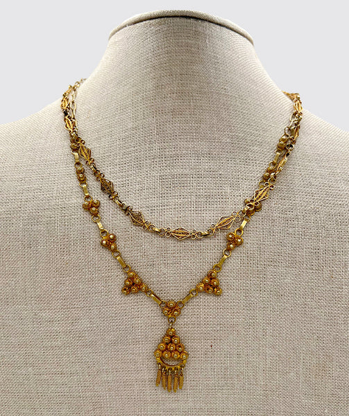 Handmade Delicate filigree Chain Necklace