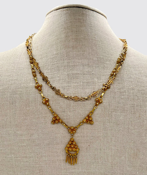 Handmade Delicate filigree Chain Necklace