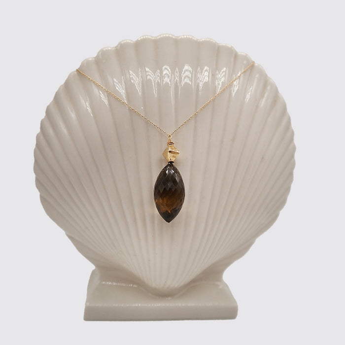 Faceted Smoky Topaz Pendant
