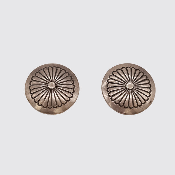 Native American Sterling Clip on Earrings