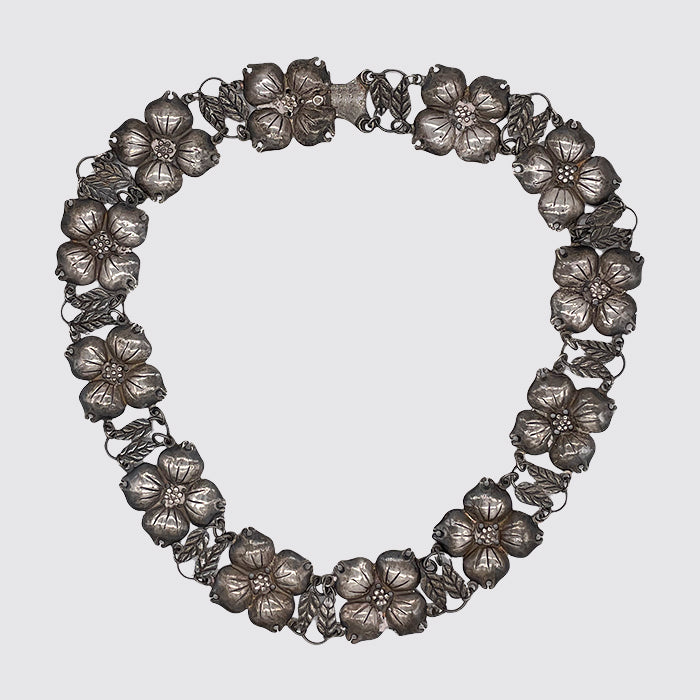 Vintage Sterling Mexican Silver Flower Necklace – Wendy Mink