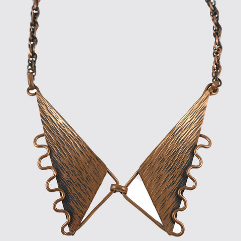 1960s Vintage Copper Collar Necklace