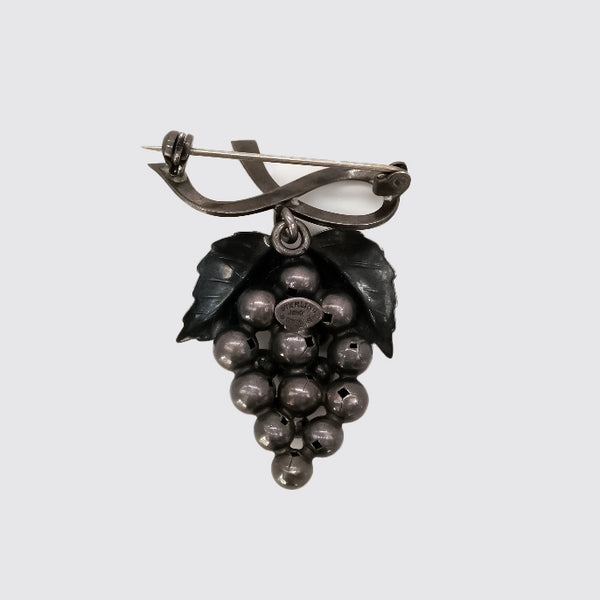 Mexican Sterling Grapes Pin