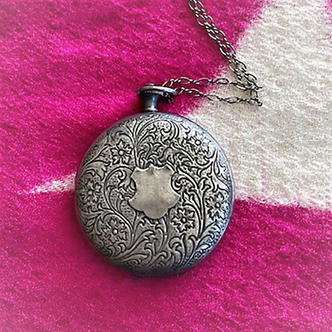 Vintage Engraved Locket on chain