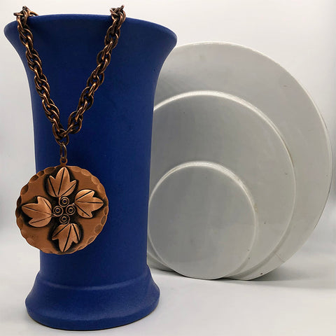 Rebajes Copper Necklace and Maple Leaf Pendant