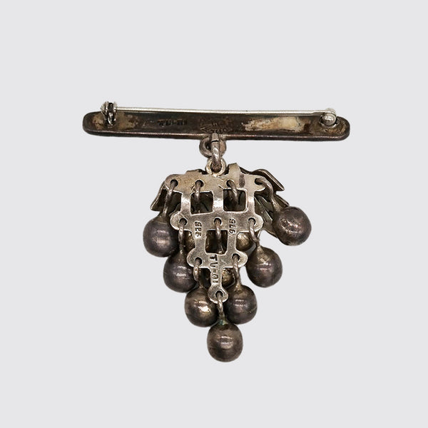 Vintage Sterling Bunch-of-Grapes Pin