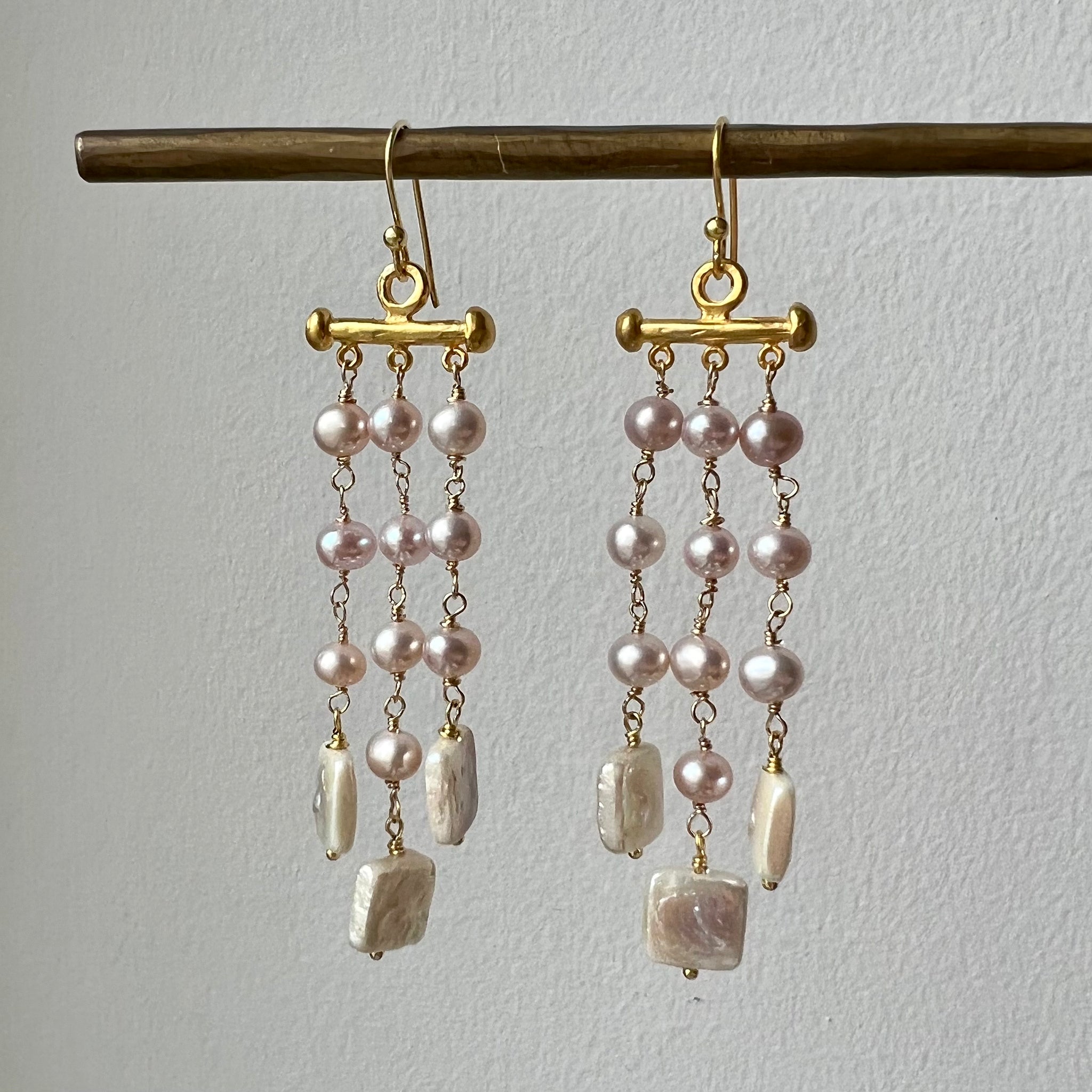 Fresh Water Pearl Long Statement Earring